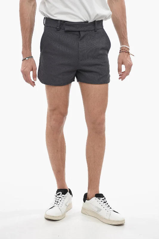 Men's Pants with Logo EmbossmentsDior Jacquard Fabric Slim Fit Shorts