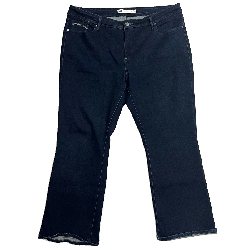 Unique Fedora CapsJeans Boot Cut By Levis In Blue Denim, Size: 22