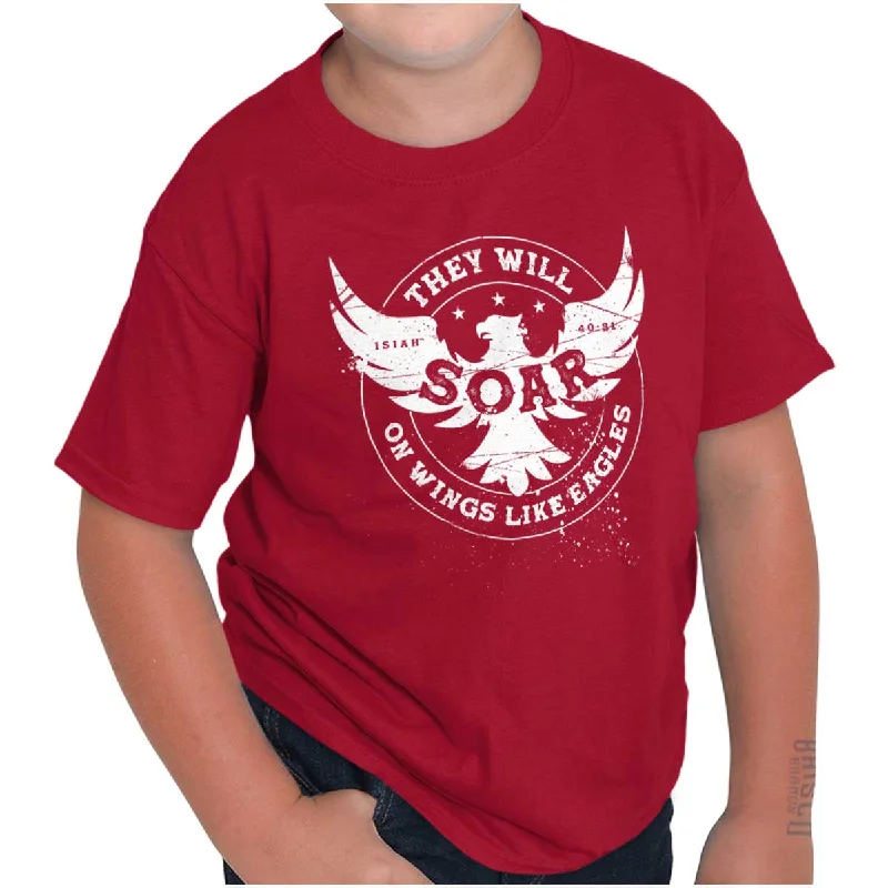 Men's Dressy Casual Shirts for Smart-Casual EventsOn Eagles Wings Youth T Shirt