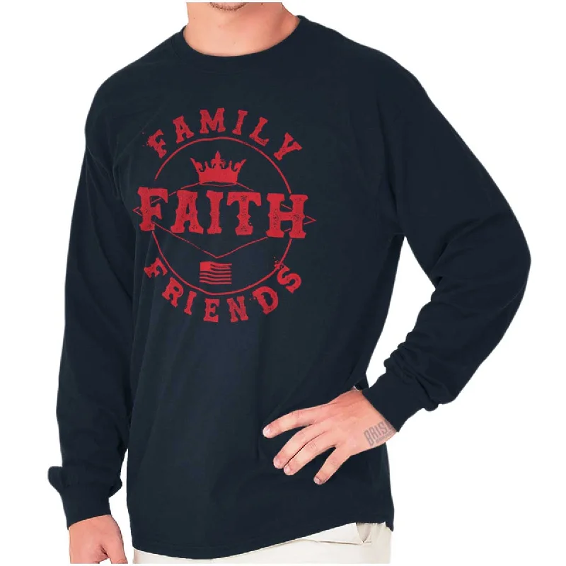 Men's Layering Shirts for Seasonal TransitionsFaith Family Friends Long Sleeve T Shirt