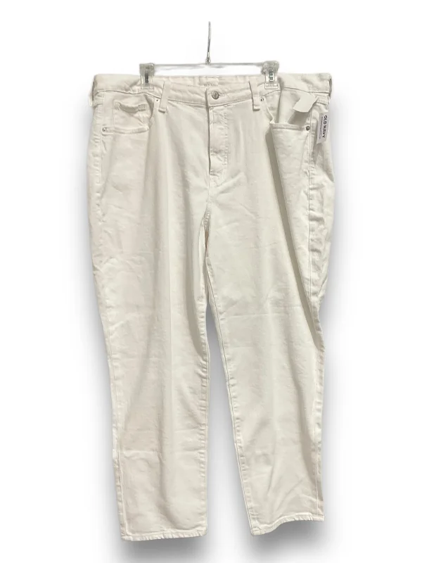 Men's Straw Hats for SummerJeans Cropped By Old Navy In White Denim, Size: 18