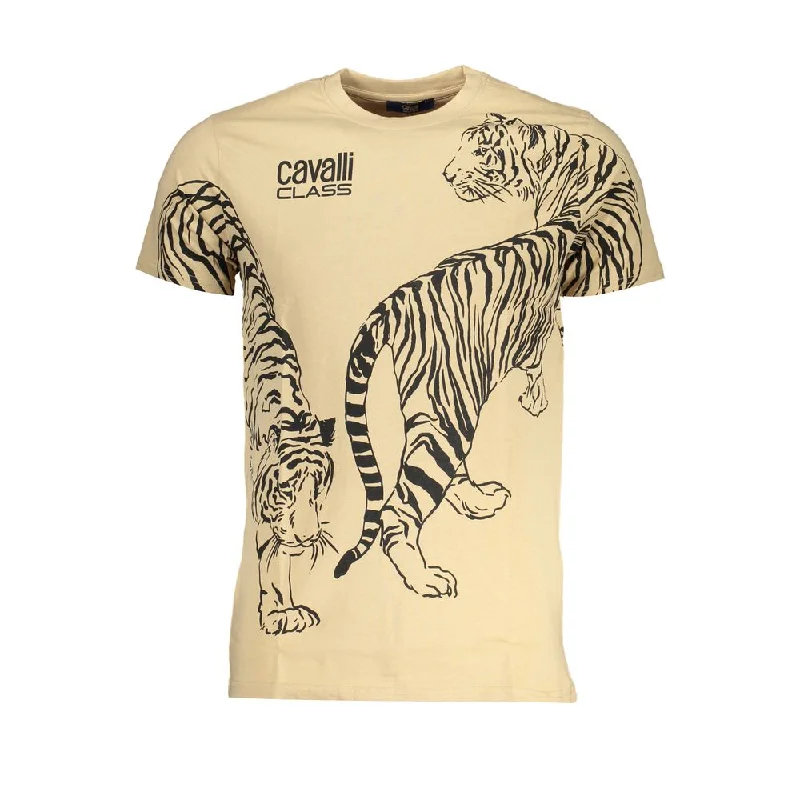 Men's Shirts with Pleated HemlinesCavalli Class  Cotton Men's T-Shirt