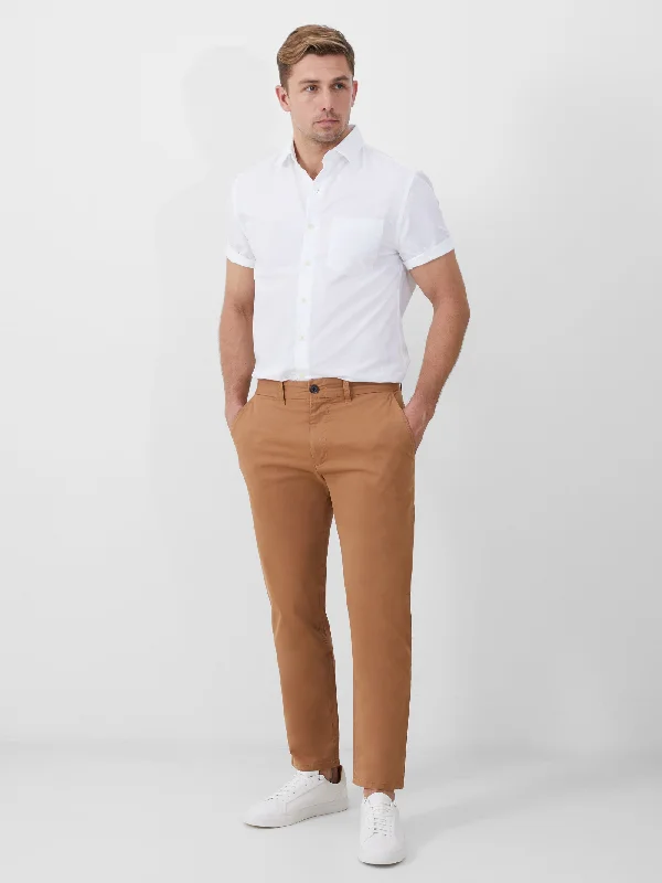 Men's Solid-Colored Pants for VersatilityStretch Chino Trousers