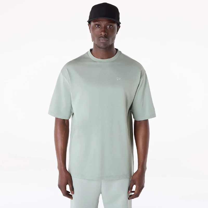 Men's Dressy Shirts for Formal EventsNew Era Sticker Pastel Green Oversized T-Shirt