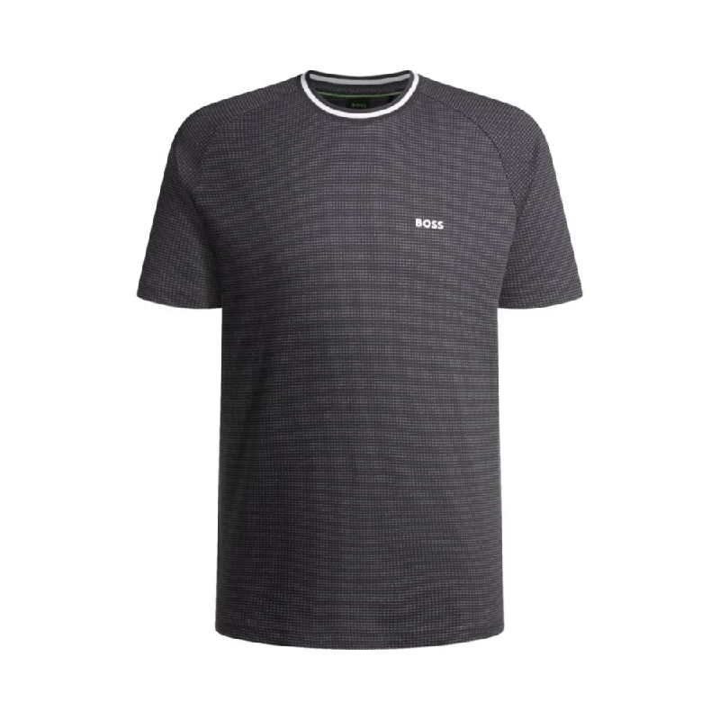 Men's Shirts with Adjustable HemlinesCotton-jacquard relaxed-fit T-shirt with logo detail