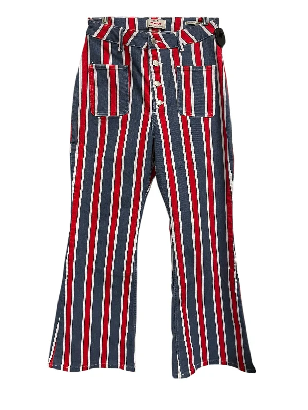 Classic Derby HatsJeans Flared By Wrangler In Blue Red & White, Size: 16