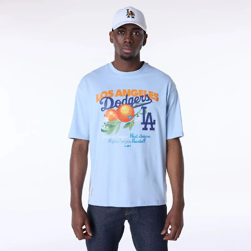 Durable Men's Work ShirtsLA Dodgers MLB Fruit Pastel Blue T-Shirt