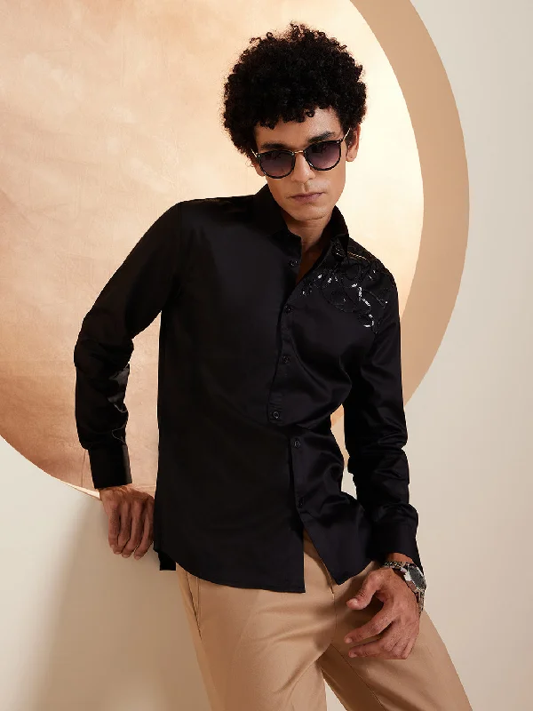 Men's Affordable Shirts for Budget-Friendly StyleDENNISON Smart Sequened Cotton Party Shirt