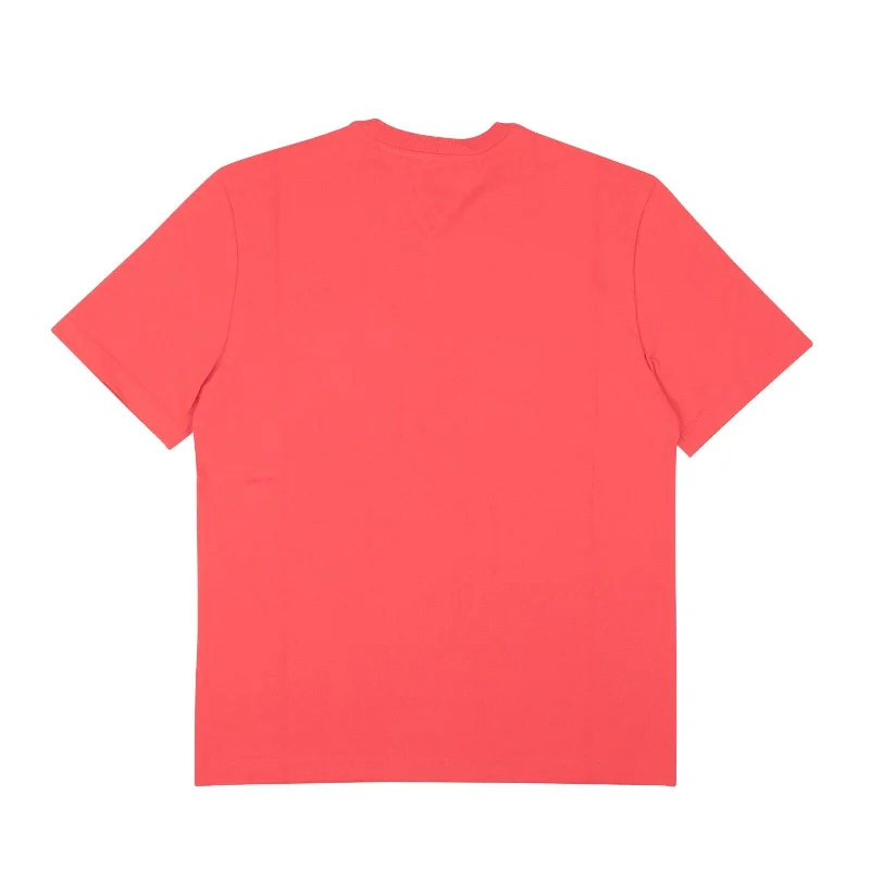 Men's Shirts with Moisture-Wicking FabricRed Cotton Short Sleeve Crewneck T-Shirt