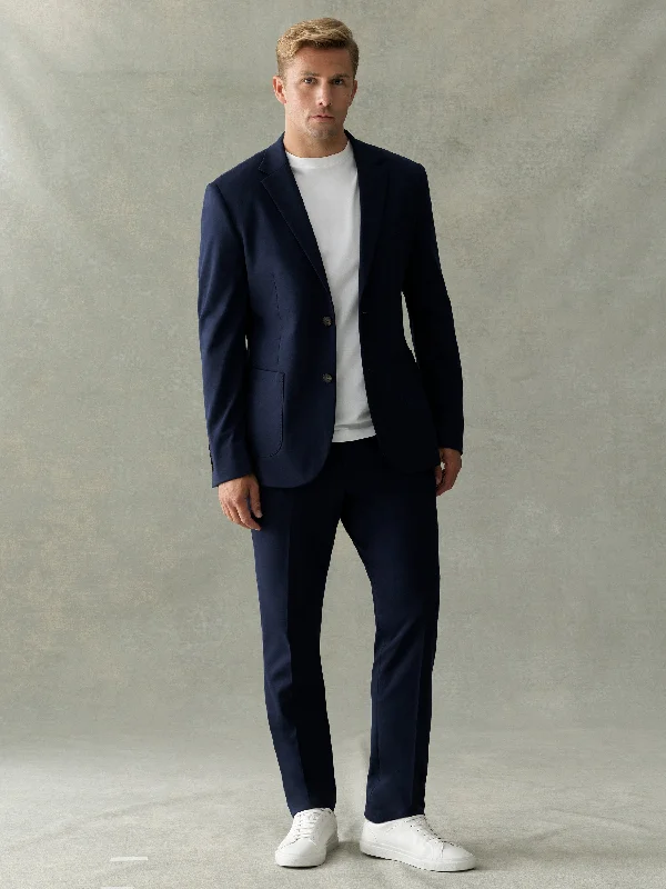 Men's Pants with Antimicrobial TreatmentStretch Knit Suit Trousers