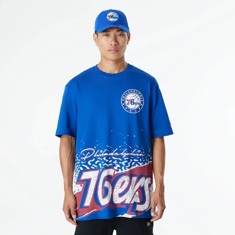 Men's Shirts with Cowl NecksPhiladelphia 76ers Sport Classic Blue T-Shirt