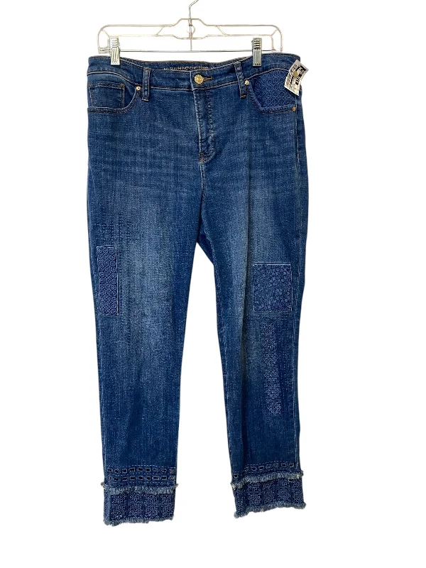 Gentlemen's Fedora HatsJeans Boyfriend By Chicos In Blue Denim, Size: 10