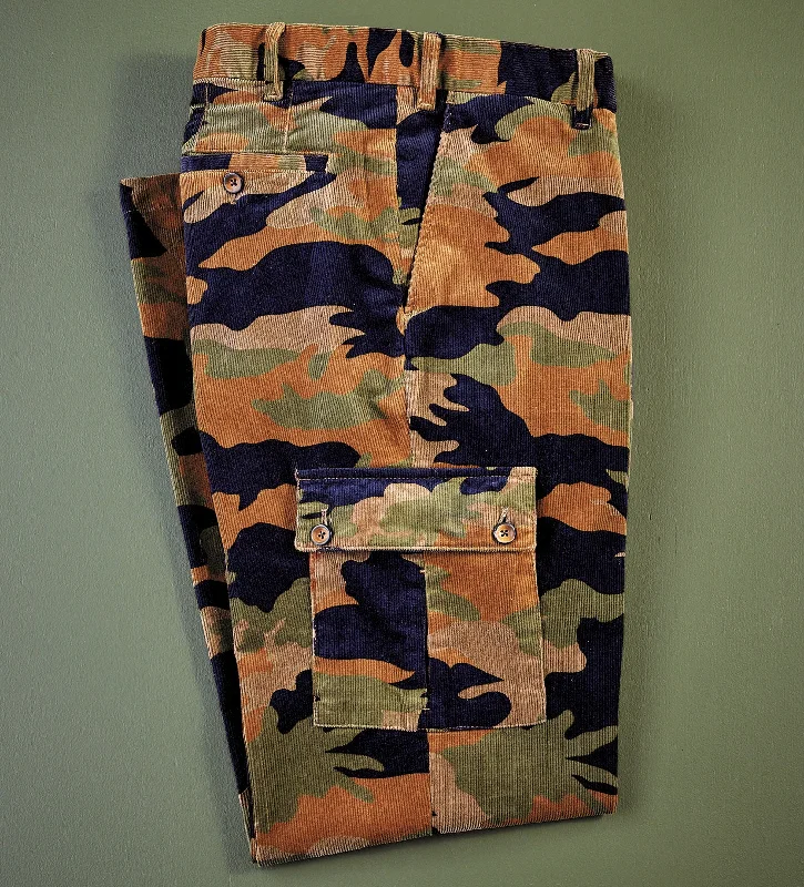 Men's Patterned Pants with Geometric DesignsReserve Camo Cord Pants