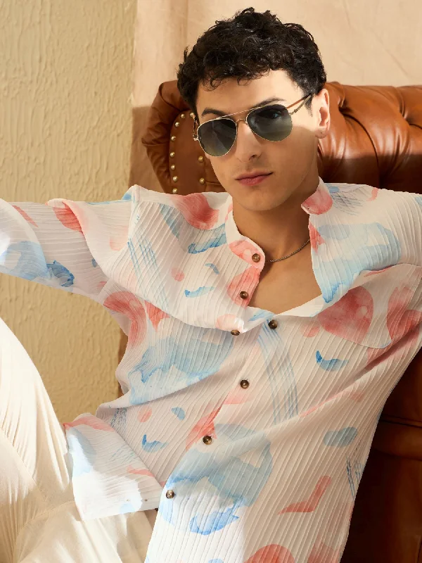 Men's Custom-Fit Shirts for a Personalized LookDENNISON Mandarin Collar Casual Shirt