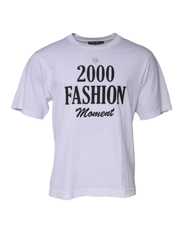 Men's Shirts with Custom MonogramsDolce & Gabbana  Graphic Print Cotton Crew Neck Men's T-shirt (Pre-Owned)