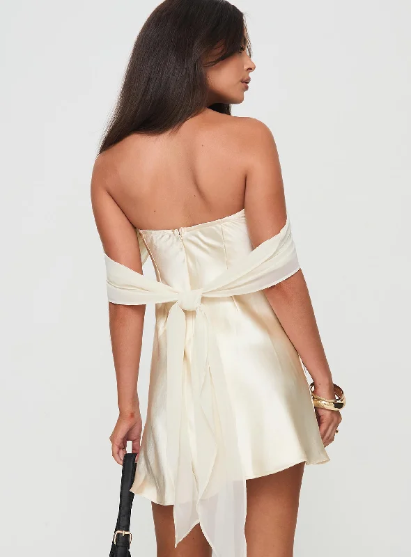 Adoration Mini Dress Cream