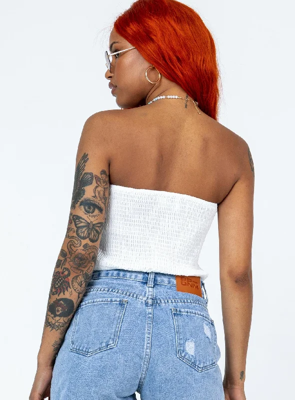 Avondale Strapless Top White