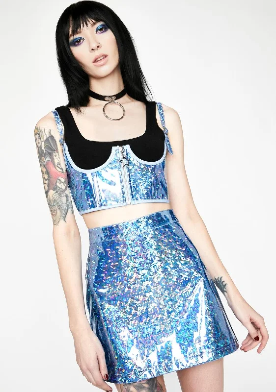 Crystal Realm Holographic Skirt