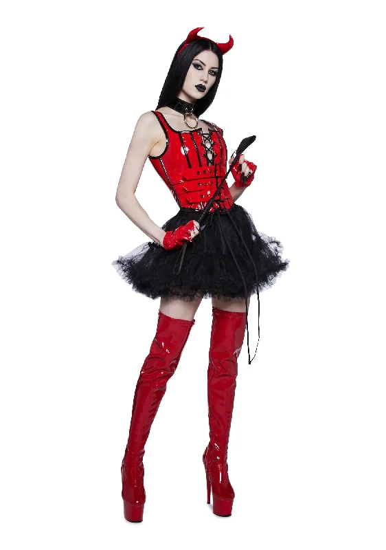 Haunted Shadows Corset Top - Red