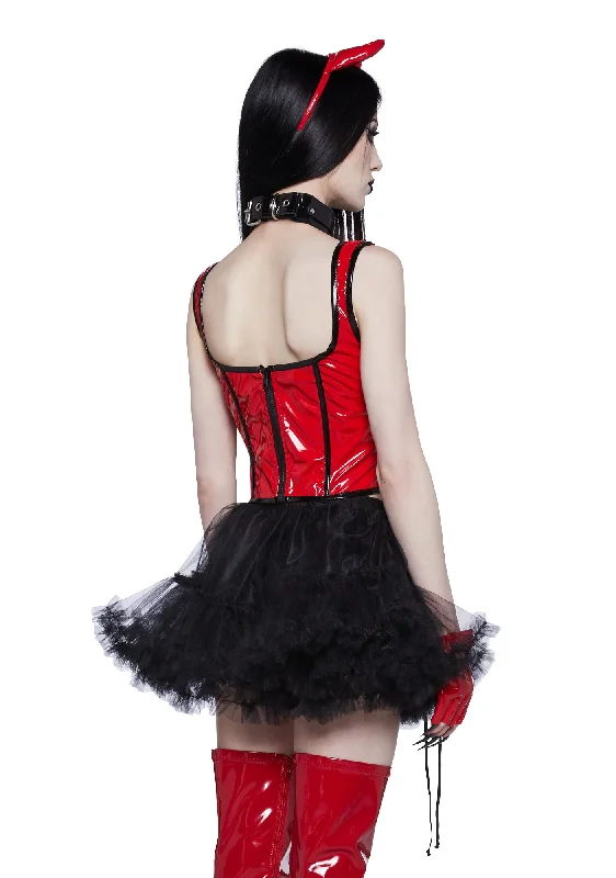 Haunted Shadows Corset Top - Red