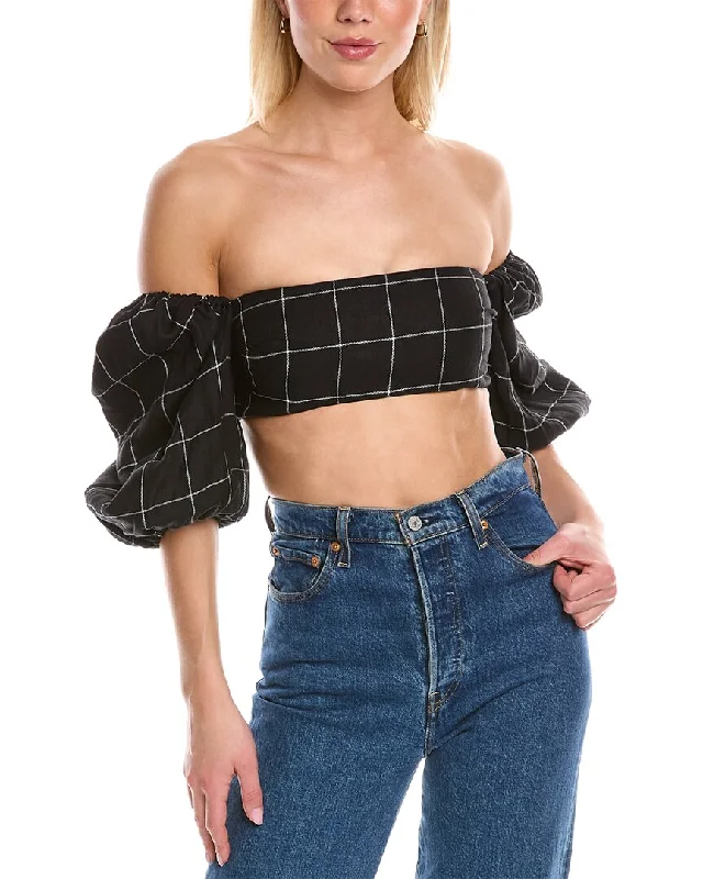 Rumer Quinn Linen Crop Top