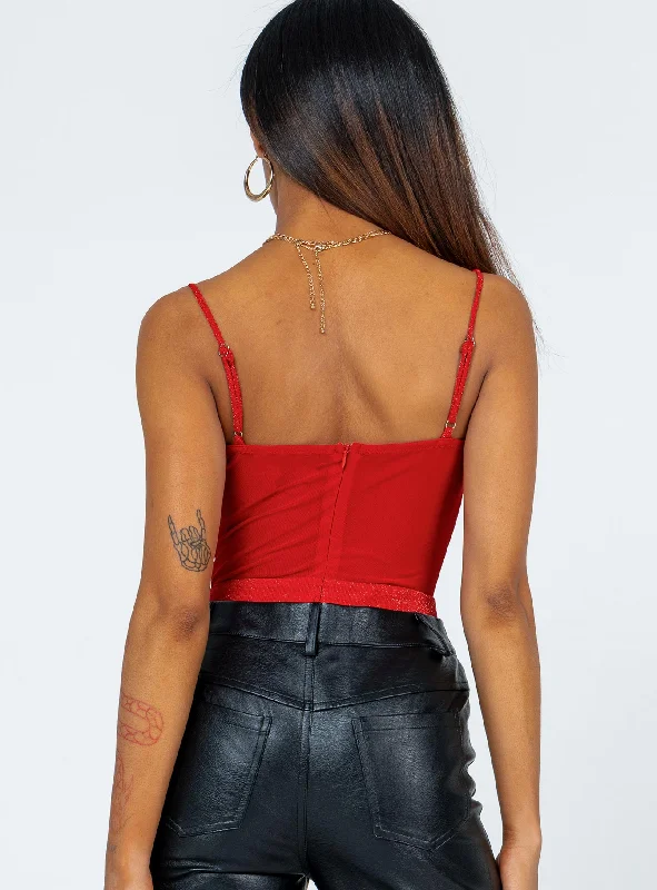 Triston Bodysuit Red