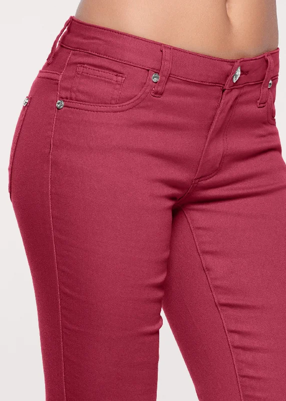 Cindy capri jeans - Dark Red