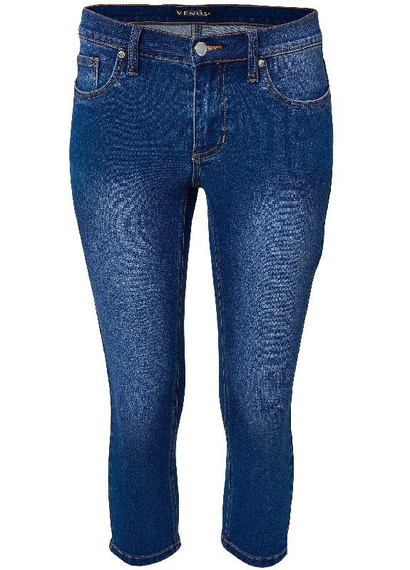 Bum lifter capri jeans - Dark Wash