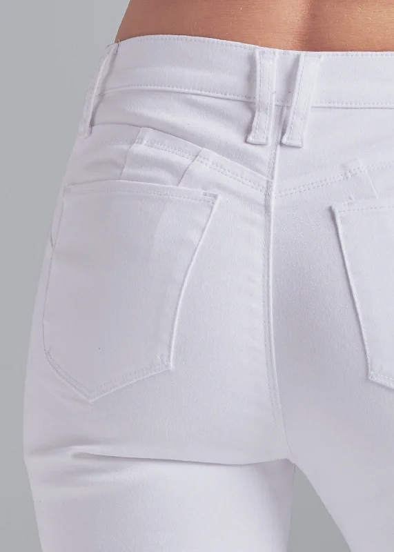 Bum lifter capri jeans - White