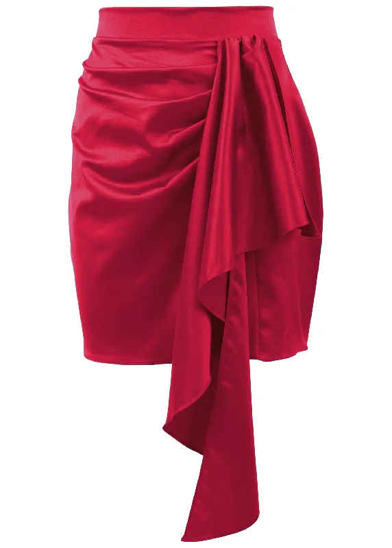 Ruffle mini skirt - Red