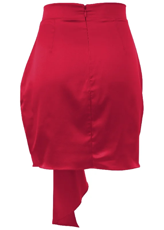 Ruffle mini skirt - Red