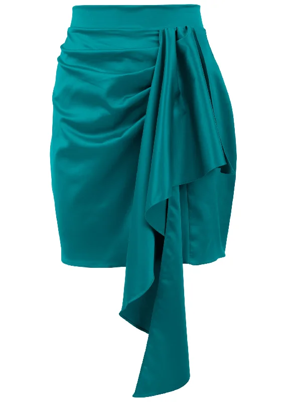 Ruffle mini skirt - Teal