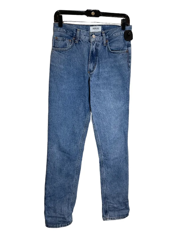 Blue Denim Jeans Straight Agolde, Size 0