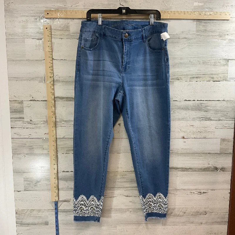 Blue Denim Jeans Straight Avenue, Size 18