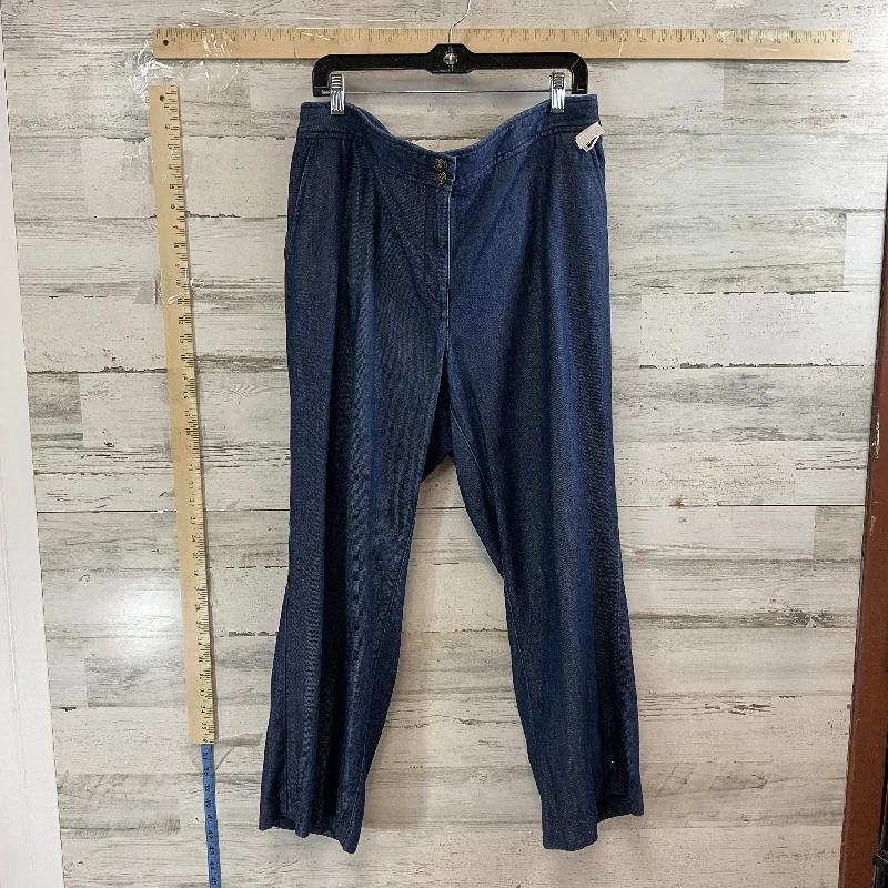 Blue Denim Jeans Wide Leg Talbots, Size 16