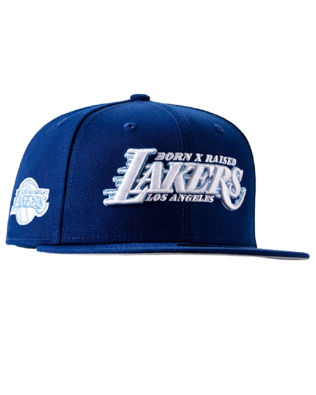 BORN X RAISED Lakers Fitted Cap - Navy