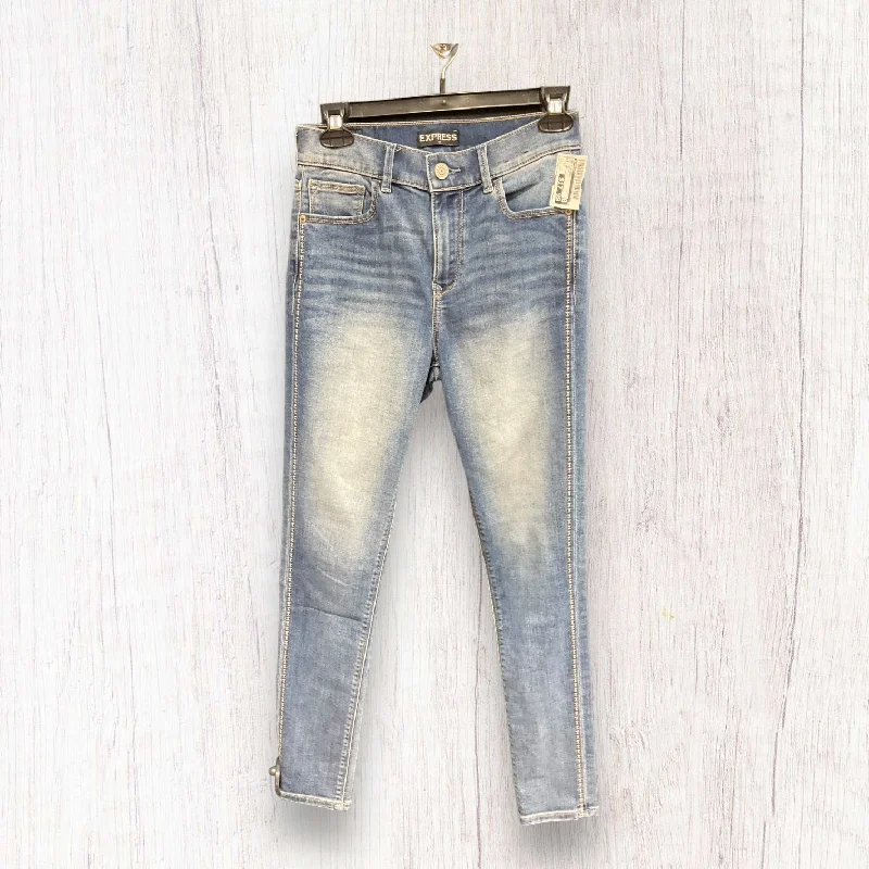 Denim Blue Jeans Skinny Express, Size 2