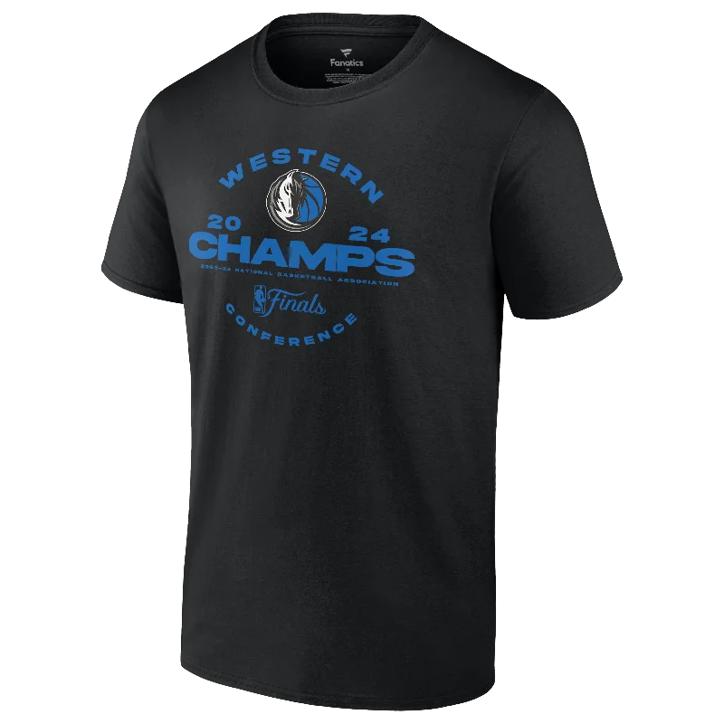 DALLAS MAVERICKS FANATICS WESTERN CONFERENCE CHAMPIONS BLACK TEE