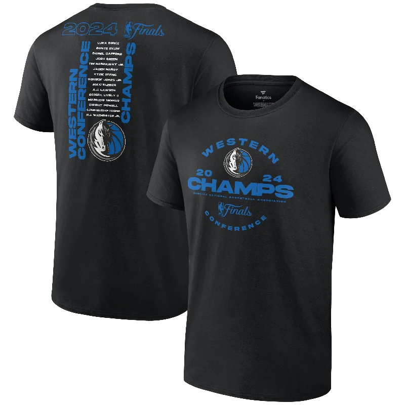 DALLAS MAVERICKS FANATICS WESTERN CONFERENCE CHAMPIONS BLACK TEE