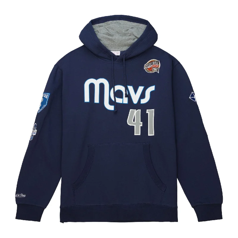 DALLAS MAVERICKS MITCHELL & NESS 2023 DIRK NOWITZKI HALL OF FAME FLEECE HOODIE