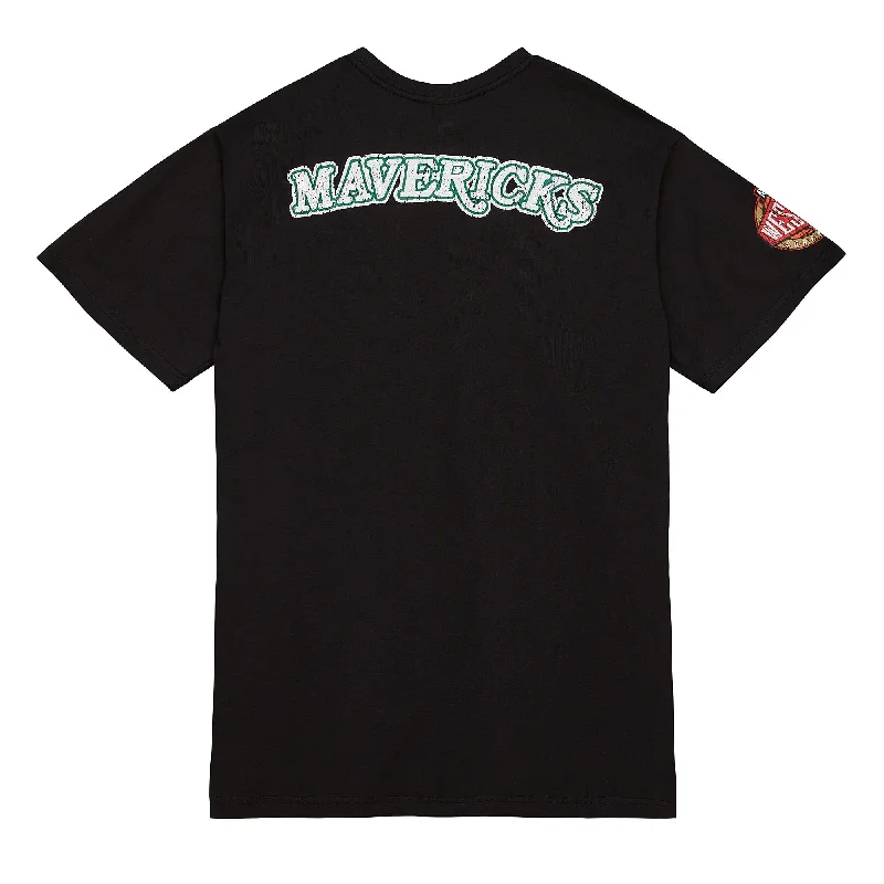 DALLAS MAVERICKS MITCHELL & NESS BLACK DALLAS MAVS TEE