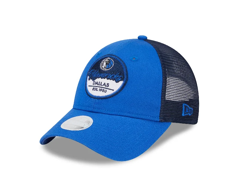 DALLAS MAVERICKS NEW ERA WOMEN'S ROYAL BLUE MESH ADJUSTABLE CAP