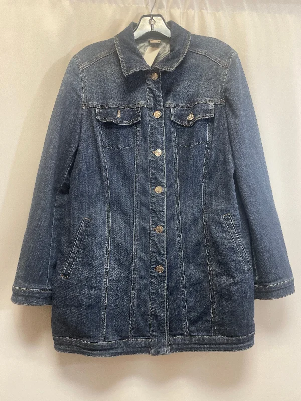 Jacket Denim By Chicos In Blue Denim, Size: M