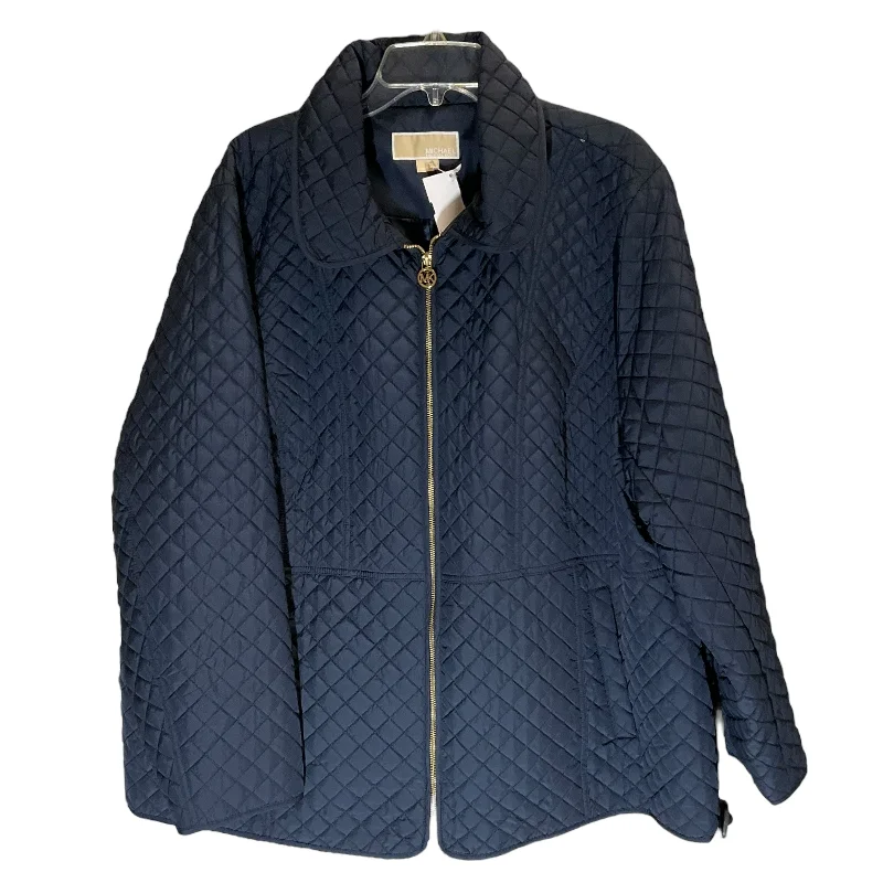 Jacket Puffer & Quilted By Michael By Michael Kors In Navy, Size: 1x