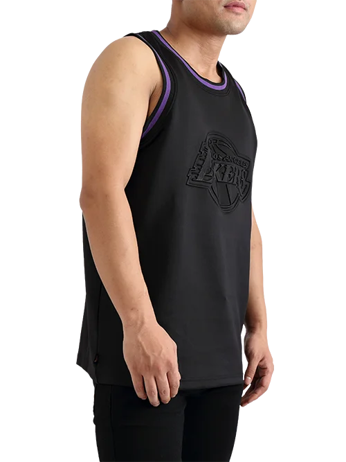 Los Angeles Lakers Black Embossed Jersey