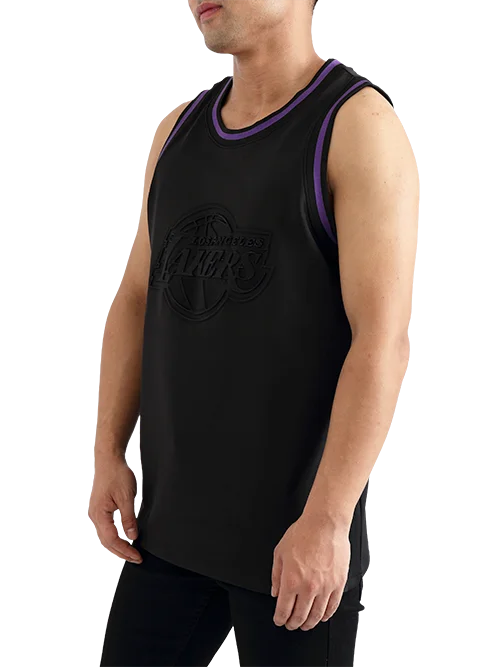 Los Angeles Lakers Black Embossed Jersey