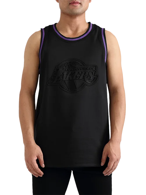 Los Angeles Lakers Black Embossed Jersey