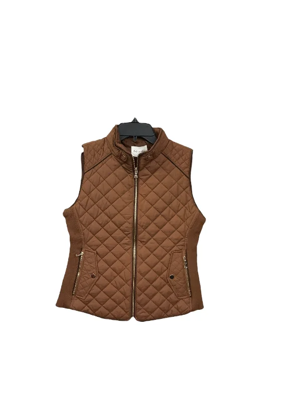 Vest Puffer & Quilted By Active Usa In Brown, Size: S