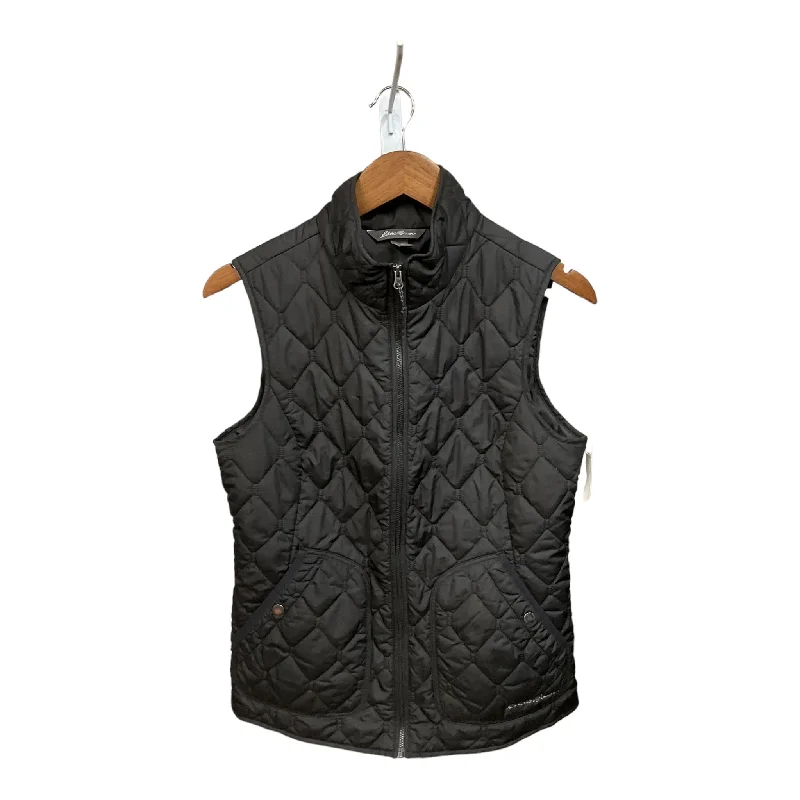 Vest Puffer & Quilted By Eddie Bauer In Black, Size: M