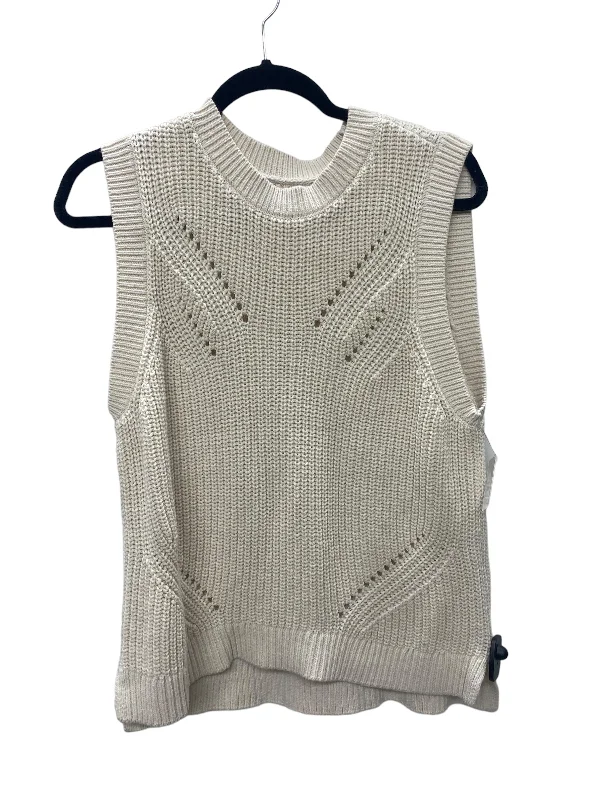 Vest Sweater By Sonoma In Cream, Size: Xl